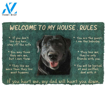 3D Welcome To My House Rules Custom Doormat | Welcome Mat | House Warming Gift