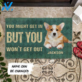3D You Might Get In But You Wont Get Out Pembroke Welsh Corgis Dog Doormat | Welcome Mat | House Warming Gift