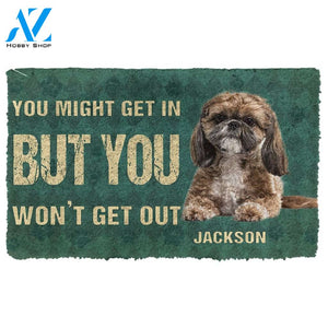 3D You Might Get In But You Wont Get Out Shih Tzu Dog Doormat | Welcome Mat | House Warming Gift