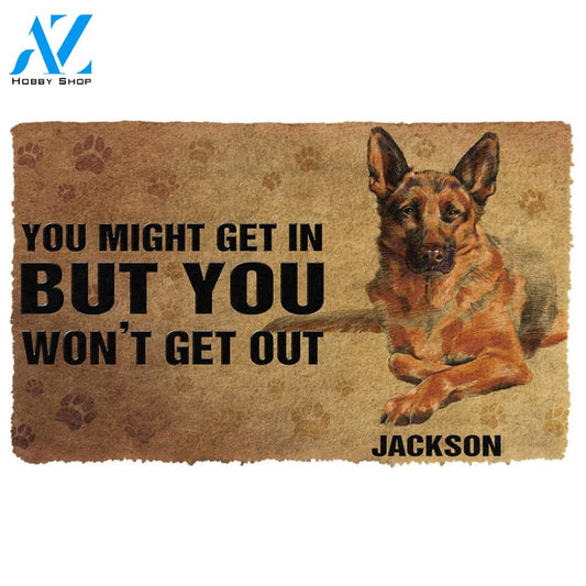 3D You Might Get In German Shepherd Custom Name Doormat | Welcome Mat | House Warming Gift