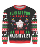 Santa Get You On Naughty List Ugly Christmas Sweater | For Men & Women | UH1313