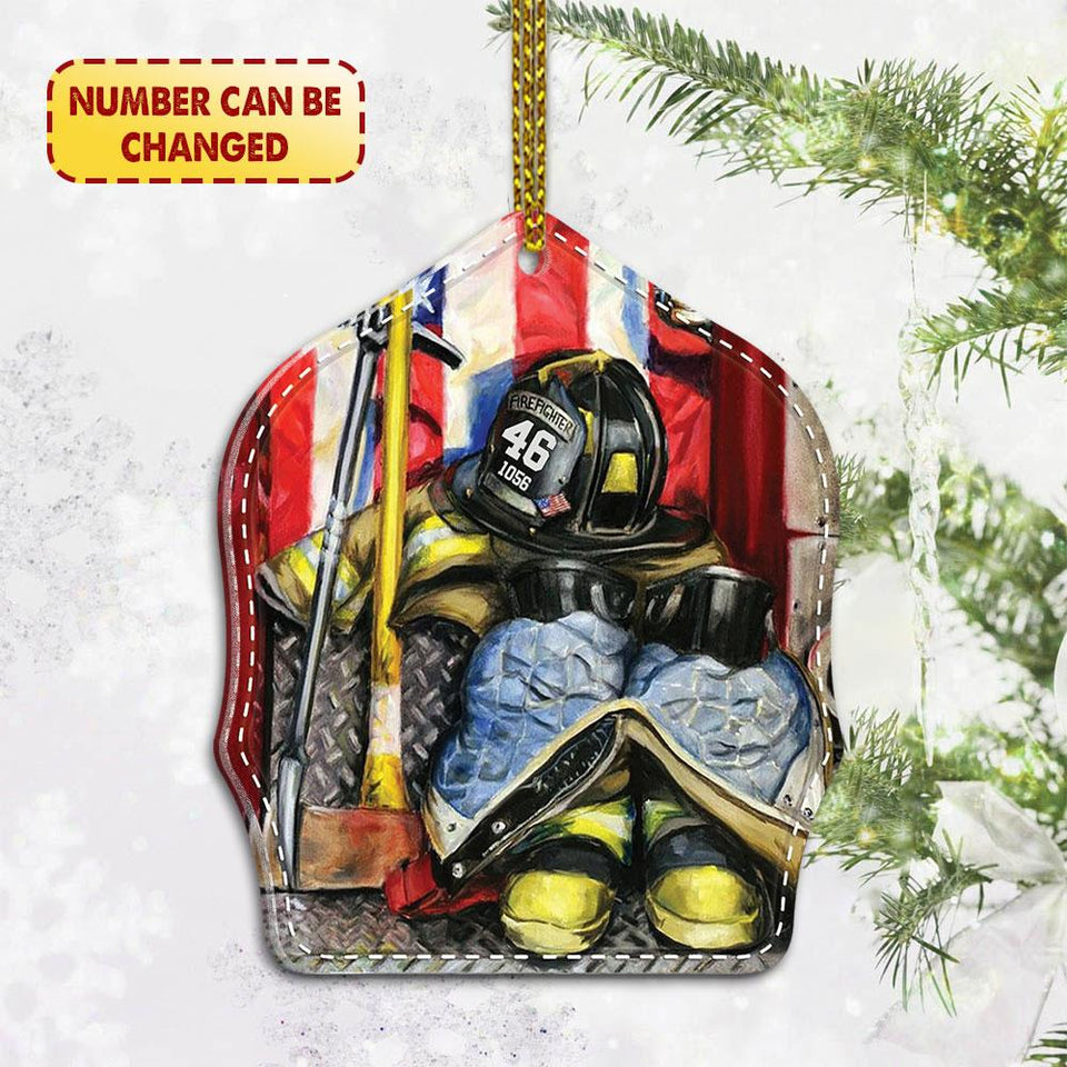 Ornament - Personalized Fire Clothing Set Helmet Shield Firefighter Ornament