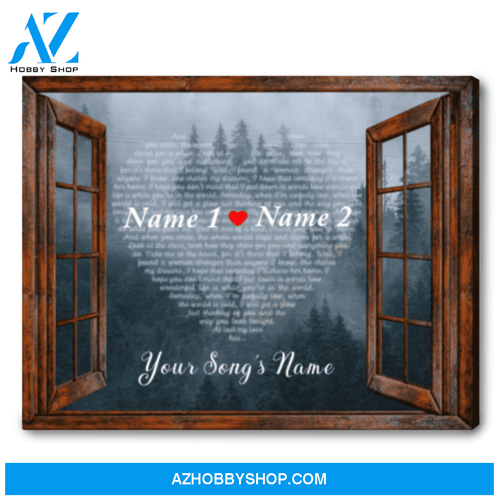 3rd Wedding Anniversary Gift For Wife Personalized Songs With Names Canvas Print