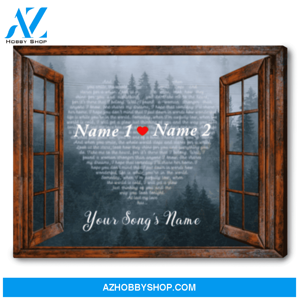 3rd Wedding Anniversary Gift For Wife Personalized Songs With Names Canvas Print