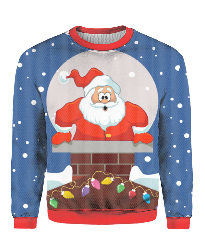Funny Santa Loves Going Down Ugly Christmas Sweater | For Men & Women | UH1511