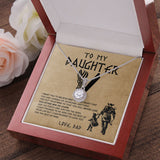 Dad to Daughter Necklace Gift - Viking Father Daughter Necklace Gift From Dad - Granddaughter Necklace Gift From Grandpa Papa - You either win or learn - I love you for the rest of my life - Love Knot, Eternal Hope, Alluring Beauty Necklace 050D - TGV