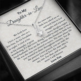 Daughter-In-Law Necklace, To My Daughter-In-Law Necklace for You Love The Man Who is My Son, Necklace for Daughter-In-Law, Alluring Beauty Necklace - TGV