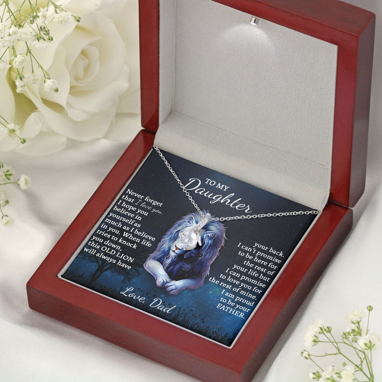 Daughter Necklace, To My Daughter Never Forget That I Love You, Necklace for Daughter Alluring Beauty Necklace - TGV