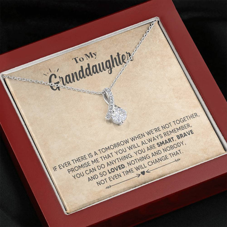 Granddaughter Necklace, To My Granddaughter You Are Smart, Brave and So Loved, Necklace for Daughter, Alluring Beauty Necklace - TGV