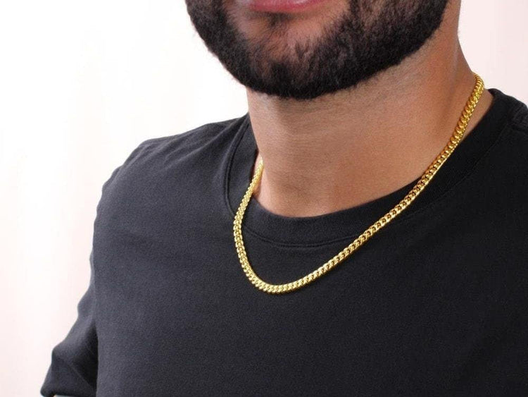 Personalized Message Card, Cuban Link Chain Necklace, To My Boyfriend I Promise It On All The Stars - TGV