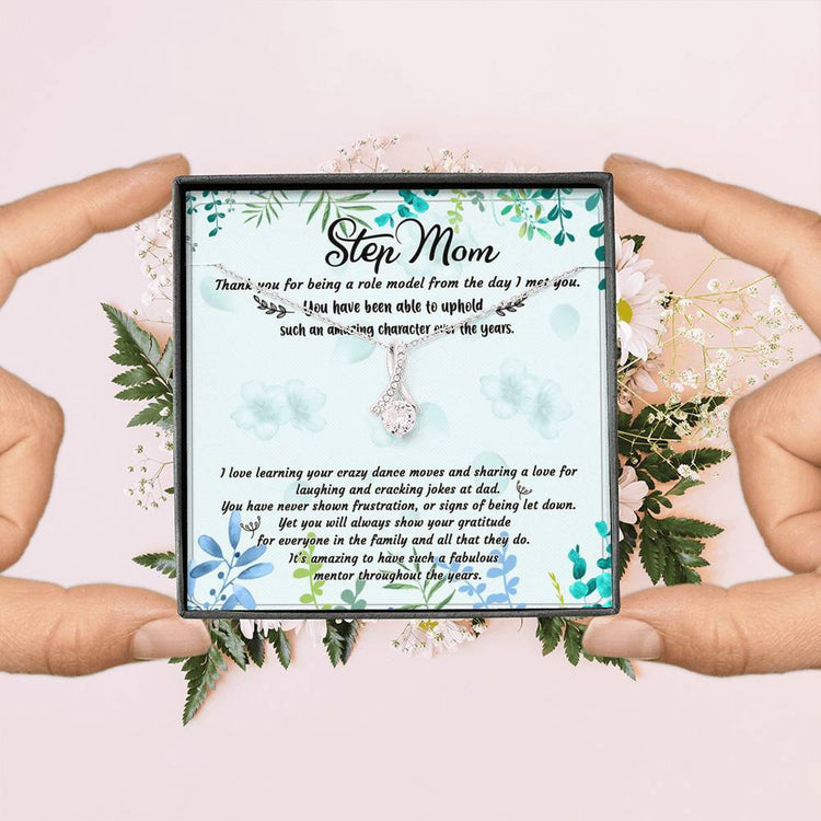 StepMom Necklace Thank you for being a role model from the day I met you Alluring Beauty Necklace XL045H - TGV