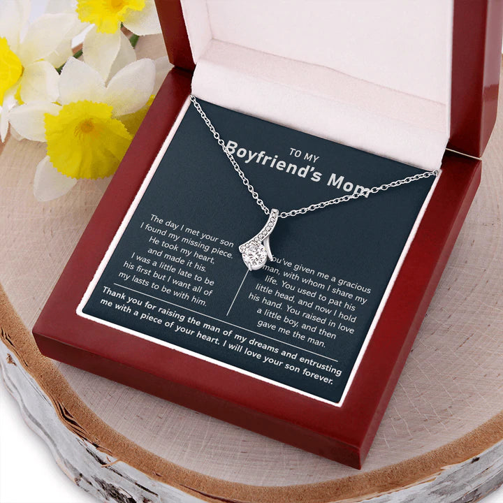 To My Boyfriend's Mom Necklace - Thank you for raising the man of my dreams - Mother's Day Gift for Boyfriend's Mom Future Mother-in-law Necklace Gift Alluring Beauty Necklace 097F - TGV