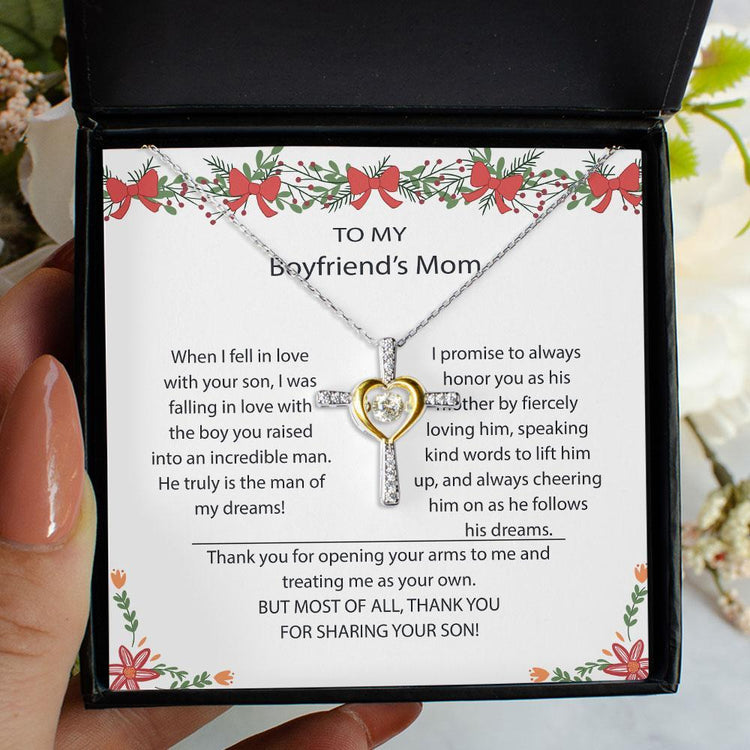 To My Boyfriend's Mom - Thank You For Sharing Your Son Alluring Beauty Necklace Personalized - TGV