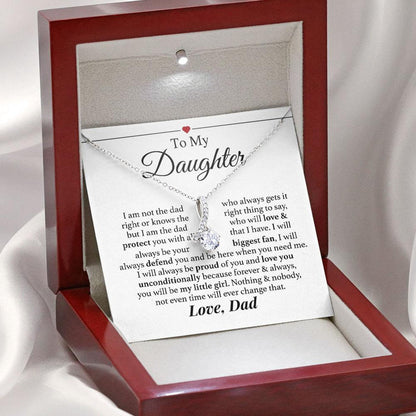 To My Daughter Granddaughter Necklace - I Will Always Be Your Biggest Fan, My Little Girl - Personalized Alluring Beauty Necklace - TGV