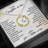To My Daughter-In-Law - I am blessed three times over, Love Your Mother-In-Law, Birthday Gift, Alluring Beauty Necklace - TGV
