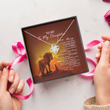 To My Daughter Necklace Gift - I will always be there to support you Personalized Love Knot, Alluring Beauty Necklace 347K - TGV