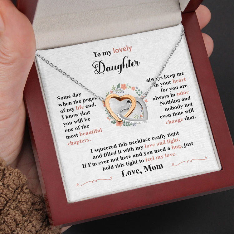 To My Lovely Daughter Granddaughter Necklace Gift You Are The Most Beautiful Chapters - Love Knot, Alluring Beauty Necklace from Mom Grandma 004A - TGV