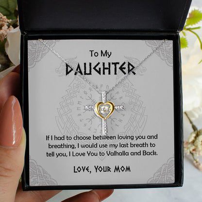 To My Shieldmaiden - Wife Girlfriend Necklace Gift - Viking Style Personalized Daugther Granddaughter Gift - I Love you to the Valhalla and back - Custom Love Knot, Eternal Hope, Alluring Beauty Necklace 052C - TGV