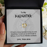 To My Shieldmaiden - Wife Girlfriend Necklace Gift - Viking Style Personalized Daugther Granddaughter Gift - I Love you to the Valhalla and back - Custom Love Knot, Eternal Hope, Alluring Beauty Necklace 052C - TGV