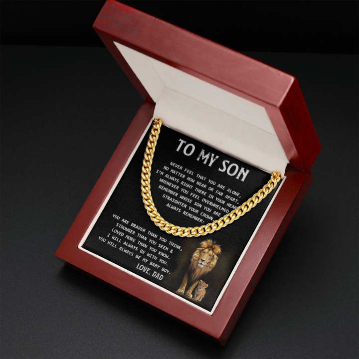 To My Son - Loved More Than You Know - Cuban Link Chain Necklace - TGV