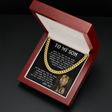 To My Son - Loved More Than You Know - Cuban Link Chain Necklace - TGV