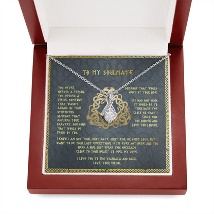 To My Soulmate Necklace - I Love You To The Vahalla And Back Love, You Viking - Alluring Necklace - TGV