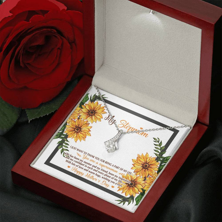 To My Step Mom Necklace I just want to thank you for being a part of my life Alluring Beauty Necklace XL045K - TGV