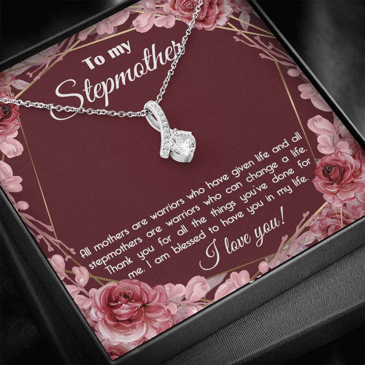 To My StepMother I am blessed to have you in my life Alluring Beauty Necklace XL045E - TGV