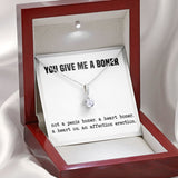 To My Wife Girlfriend Soulmate Necklace - Funny You Give Me A Boner An Affection Erection Love Knot - Alluring Beauty - Cross Dancing Necklace 029E - TGV