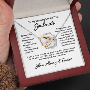 To My Wife Soulmate Girlfriend Necklace Gift - Forever I Love You - Custom Love Knot Necklace, Alluring Beauty, Valentine Gift 003F - TGV
