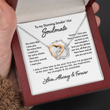 To My Wife Soulmate Girlfriend Necklace Gift - Forever I Love You - Custom Love Knot Necklace, Alluring Beauty, Valentine Gift 003F - TGV