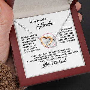 To My Wife Soulmate Girlfriend Necklace Gift I Promise You Will Never Have To Face Them Alone Love Knot Necklace, Alluring Beauty, Sunflower Necklace Gift 003B - TGV