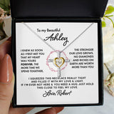 To My Wife Soulmate Girlfriend Necklace Gift - I knew as soon as I first met you that my heart was yours forever Love Knot Necklace, Alluring Beauty, Sunflower Necklace Gift 003A - TGV