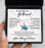 To My Wife Soulmate Girlfriend Necklace Gift I remember the first day I ever looked into your eyes - Custom Love Knot Necklace, Alluring Beauty, Sunflower Necklace Gift 003C - TGV