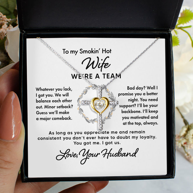 To My Wife Soulmate Girlfriend Necklace Gift - You got me and I got us - Custom Love Knot Necklace, Alluring Beauty, Sunflower Necklace Gift 003E - TGV
