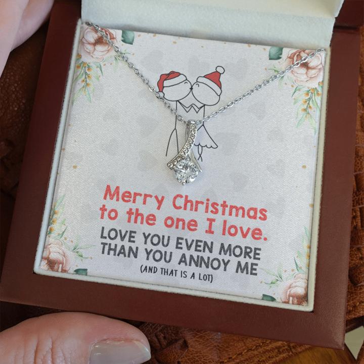 To My Wife, Soulmate, Girlfriend Necklace - Merry Christmas To The One I Love - Alluring Necklace - TGV