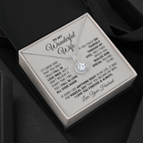 To My Wonderful Wife Eternal Hope Necklace Every Time I See You I fall In Love All Over Again 015O - TGV