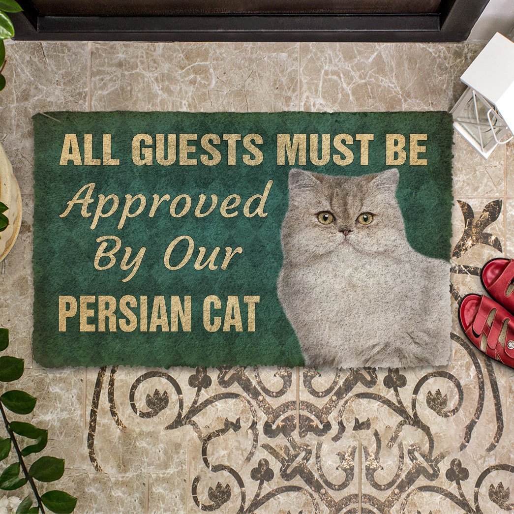 3D Must Be Approved By Our Persian Cat Custom Doormat