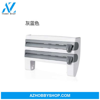 4-In-1 Kitchen Roll Holder Dispenser Grey