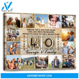 40 Year Wedding Anniversary Gift Personalized Love Canvas
