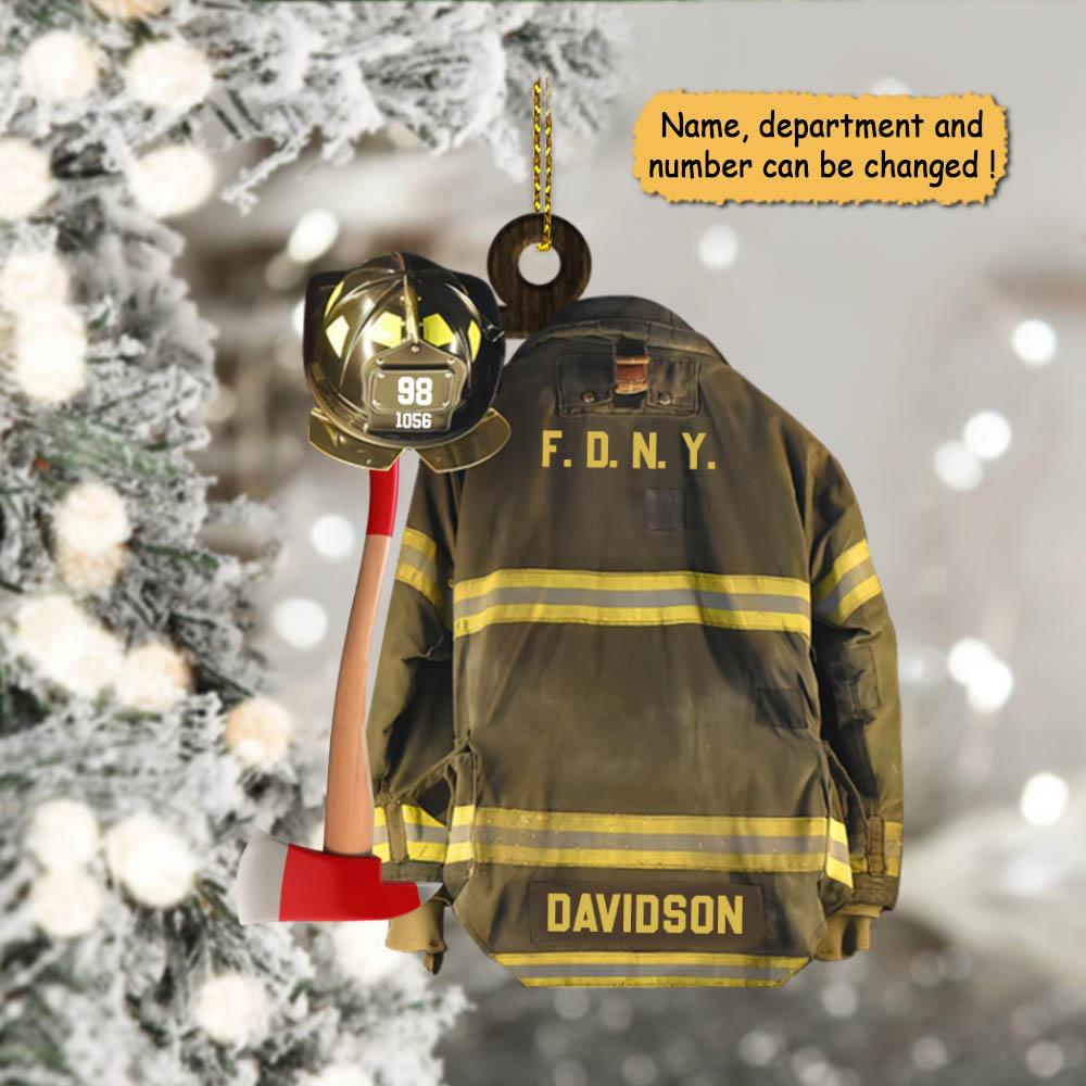 Ornament - Firefighter Armor Custom Shaped Acrylic Ornament Two Sides Print, Christmas Ornament Decor