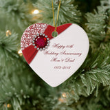 40Th Wedding Anniversary Ornament