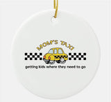 Mom Taxi Ornament - Getting Kids Where They Need To Go - Gift For Mother'S Day - Ornament Personalized For Mummy - Funny Ornament - Gift For Mom