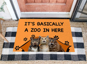 It's Basically A Zoo In Here Cats Doormat