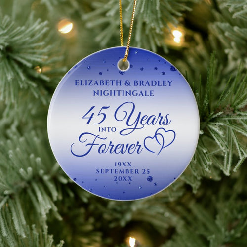 45Th 65Th Anniversary Years Into Forever Photo Ceramic Ornament