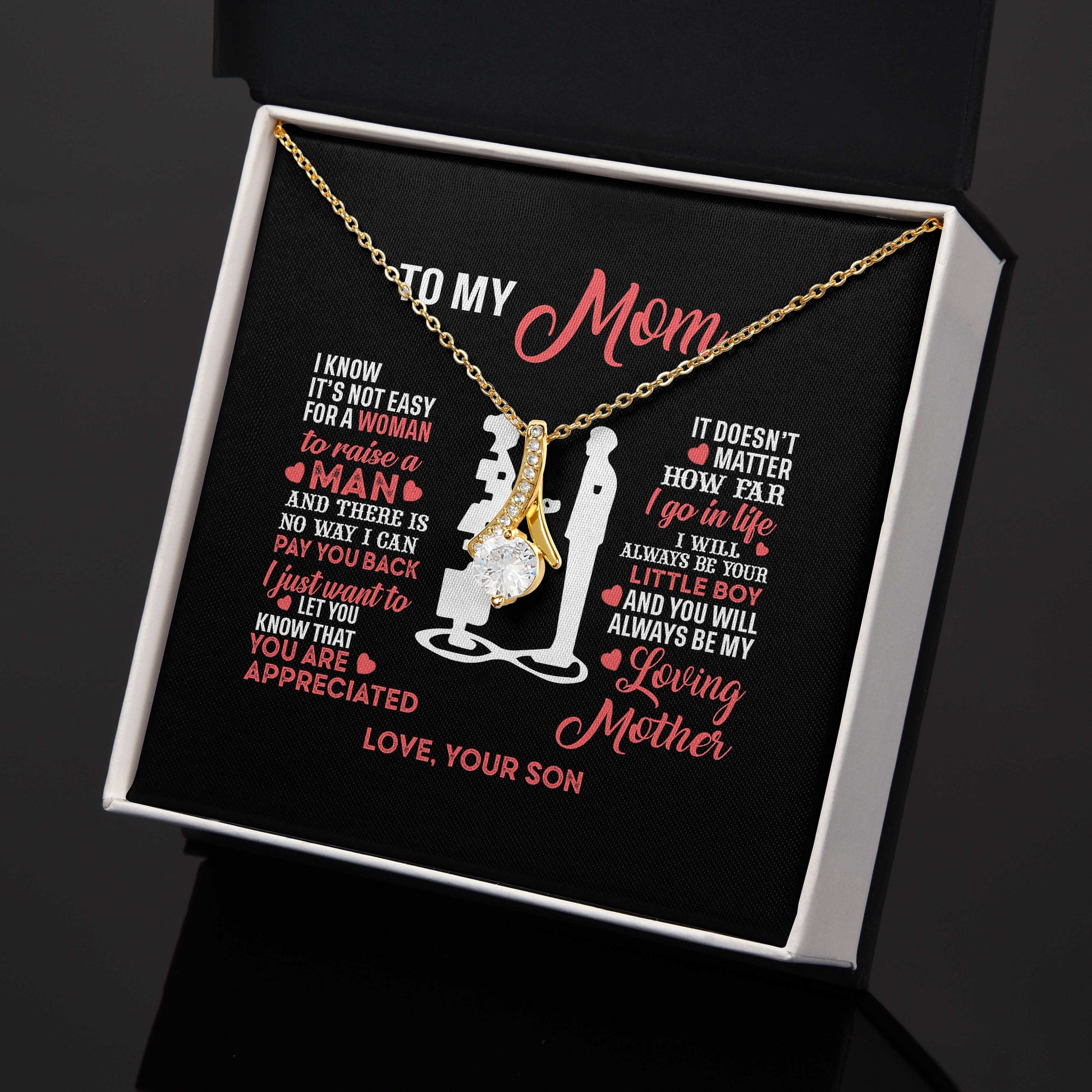 Necklace Gift for Mom - To My Mom You Are Appreciated, Gift Idea for Son, Daughter, Necklace for Birthday, Mother's Day Alluring Beauty Necklace XL052B