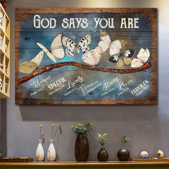Butterflies God Says You Are - Matte Canvas