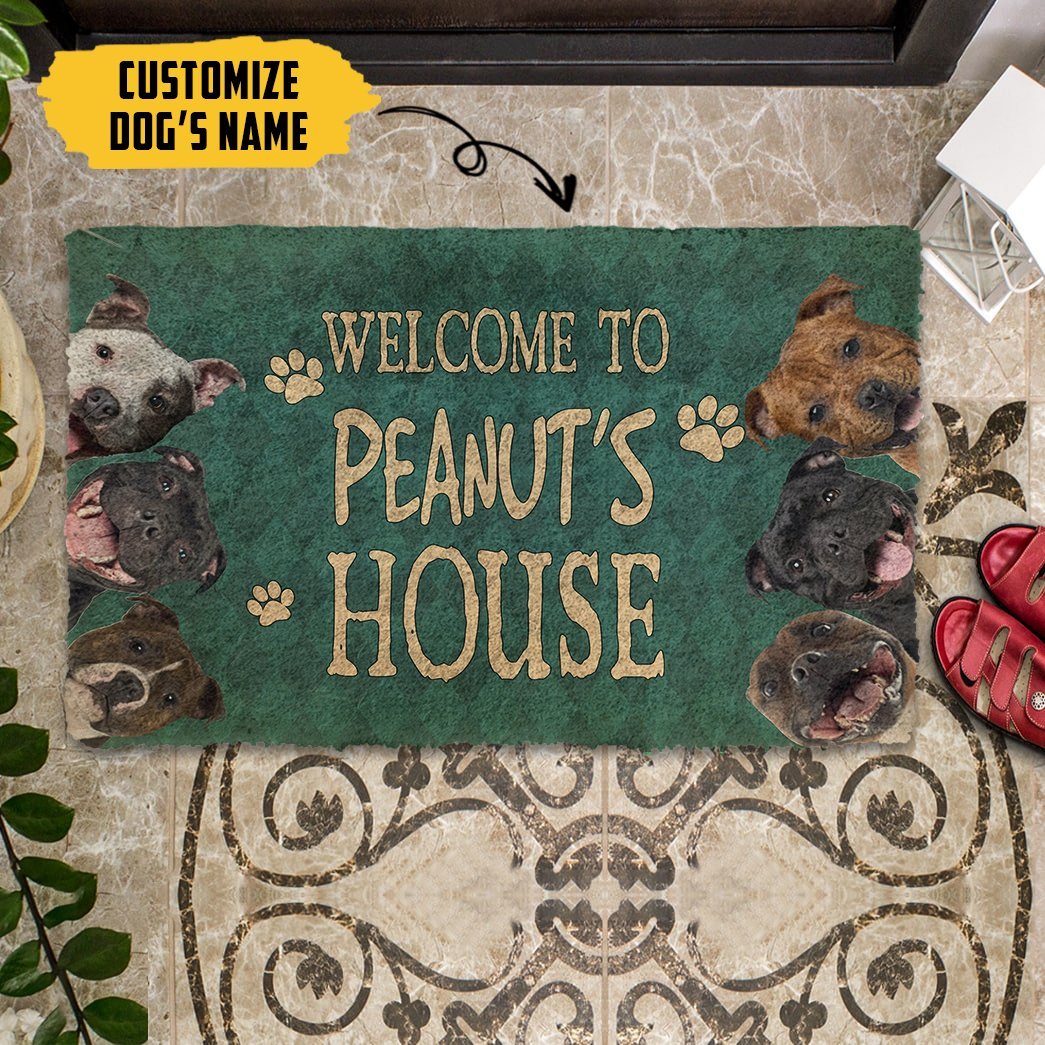 3D Staffordshire Bull Terrier Welcome You Doormat