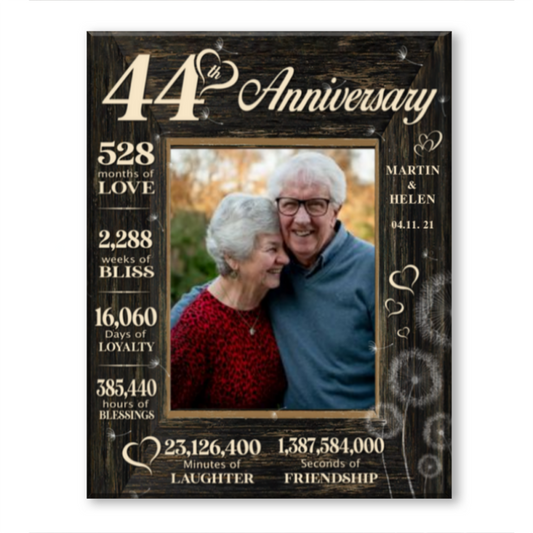 44 Year Wedding Anniversary Gift, 44th Anniversary Gift For Wife, 44 Year Anniversary Gift For Husband