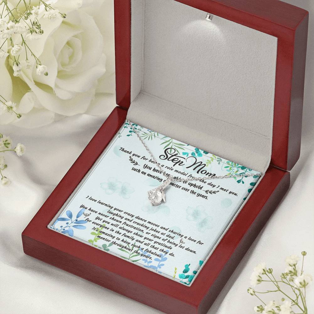 StepMom Necklace Thank you for being a role model from the day I met you Alluring Beauty Necklace XL045H